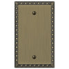 Egg & Dart Brushed Brass Cast - 1 Blank Wallplate - Wallplate Warehouse 90BBB 070686565001 1 Blank