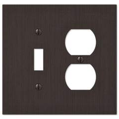 Elan Aged Bronze Cast - 1 Toggle / 1 Duplex Wallplate