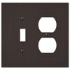 Elan Aged Bronze Cast - 1 Toggle / 1 Duplex Wallplate - Wallplate Warehouse 55TDDB 070686573389 1 Toggle / 1 Duplex