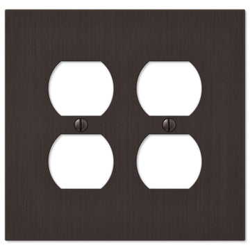 Elan Aged Bronze Cast - 2 Duplex Wallplate - Wallplate Warehouse 55DDDB 070686573402 2 Duplex