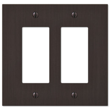 Elan Aged Bronze Cast - 2 Rocker Wallplate - Wallplate Warehouse 55RRDB 070686573419 2 Rocker