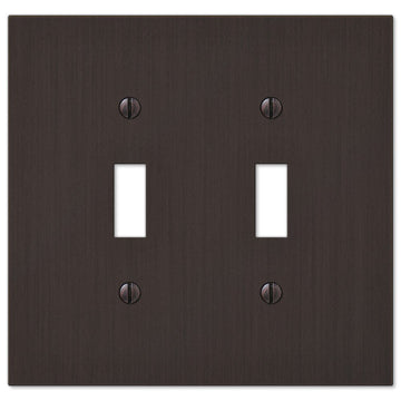 Elan Aged Bronze Cast - 2 Toggle Wallplate - Wallplate Warehouse 55TTDB 070686573372 2 Toggle