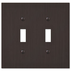 Elan Aged Bronze Cast - 2 Toggle Wallplate