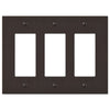 Elan Aged Bronze Cast - 3 Rocker Wallplate - Wallplate Warehouse 55RRRDB 070686573433 3 Rocker