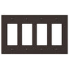 Elan Aged Bronze Cast - 4 Rocker Wallplate - Wallplate Warehouse 55R4DB 070686573457 4 Rocker