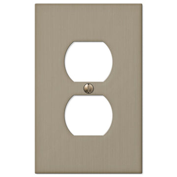 Elan Brushed Bronze Cast - 1 Duplex Wallplate - Wallplate Warehouse 55DBZ 070686573488 1 Duplex