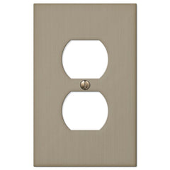 Elan Brushed Bronze Cast - 1 Duplex Wallplate