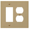 Elan Brushed Bronze Cast - 1 Rocker / 1 Duplex Wallplate - Wallplate Warehouse 55RDBZ - B 070686020432 1 Rocker / 1 Duplex