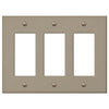 Elan Brushed Bronze Cast - 3 Rocker Wallplate - Wallplate Warehouse 55RRRBZ 070686573563 3 Rocker