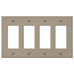 Elan Brushed Bronze Cast - 4 Rocker Wallplate