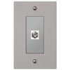 Elan Brushed Nickel Cast - 1 Cable Jack Wallplate - Wallplate Warehouse 55CXBN 070686581155 Cable Jacks