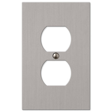 Elan Brushed Nickel Cast - 1 Duplex Wallplate - Wallplate Warehouse 55DBN 070686573617 1 Duplex