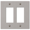 Elan Brushed Nickel Cast - 2 Rocker Wallplate - Wallplate Warehouse 55RRBN 070686573679 2 Rocker