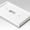 Elly White Wood - 4 Toggle Wallplate - Wallplate Warehouse 4052T4W 070686585733 4 Toggle
