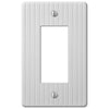 Embossed Line White Steel - 1 Rocker Wallplate - Wallplate Warehouse 153RW 070686570517 1 Rocker