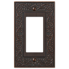 English Garden Aged Bronze Cast - 1 Rocker Wallplate