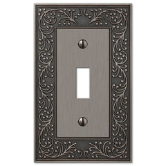 English Garden Antique Nickel Cast - 1 Toggle Wallplate