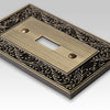 English Garden Brushed Brass Cast - 1 Toggle Wallplate - Wallplate Warehouse 43TBB 070686574898 1 Toggle