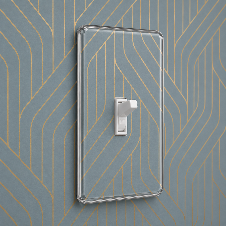 Paper-It Clear Screwless Plastic - 1 Toggle Wallplate