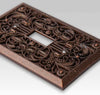 Filigree Aged Bronze Cast - 1 Cable Jack Wallplate - Wallplate Warehouse 65CXDB 070686581254 Cable Jacks