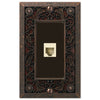 Filigree Aged Bronze Cast - 1 Phone Jack Wallplate - Wallplate Warehouse 65PHDB 070686581285 Phone Jacks