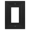 Filigree Border Matte Black Cast - 1 Rocker Wallplate - Wallplate Warehouse 83RMB - B 070686015162 1 Rocker