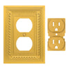 Filigree Border Satin Gold Cast - 1 Duplex Wallplate - Wallplate Warehouse 83DCSG - B 070686015087 1 Duplex