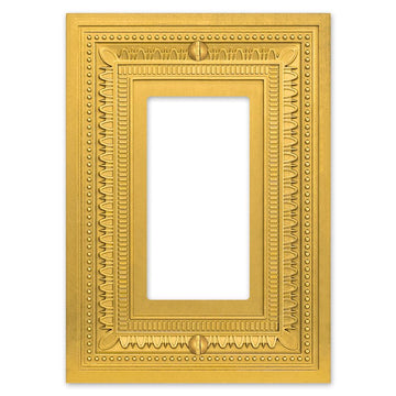 Filigree Border Satin Gold Cast - 1 Rocker Wallplate - Wallplate Warehouse 83RSG - B 070686015094 1 Rocker