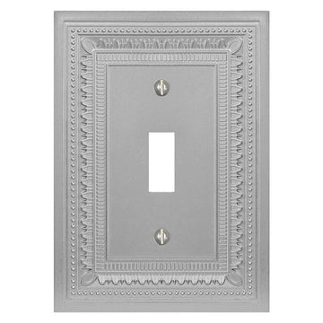 Filigree Border Satin Nickel Cast - 1 Toggle Wallplate - Wallplate Warehouse 83TN - B 070686015261 1 Toggle