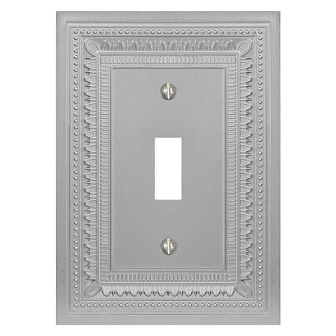 Filigree Border Satin Nickel Cast - 1 Toggle Wallplate - Wallplate Warehouse 83TN - B 070686015261 1 Toggle