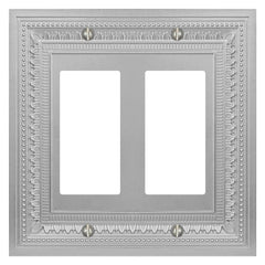 Filigree Border Satin Nickel Cast - 2 Rocker Wallplate