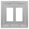 Filigree Border Satin Nickel Cast - 2 Rocker Wallplate - Wallplate Warehouse 83RRN - B 070686015315 2 Rocker