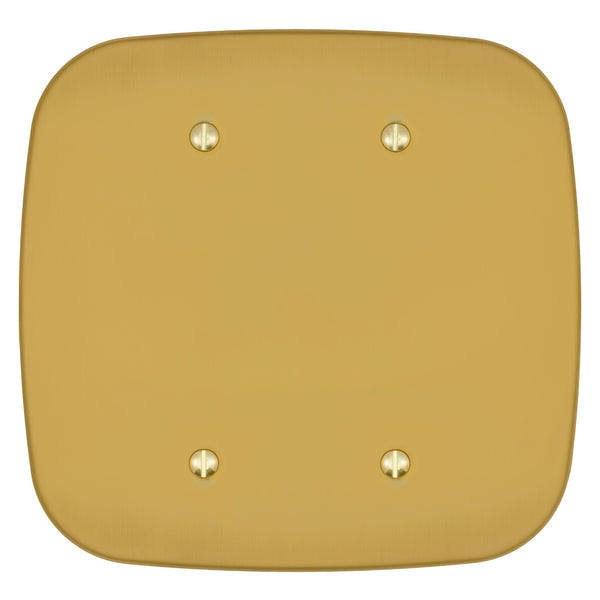 Fresno Brushed Gold - 2 Blank Wallplate - Wallplate Warehouse 835BBCB  2 Blank
