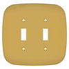 Fresno Brushed Gold - 2 Toggle Wallplate - Wallplate Warehouse 835TTCB 70686022146 2 Toggle