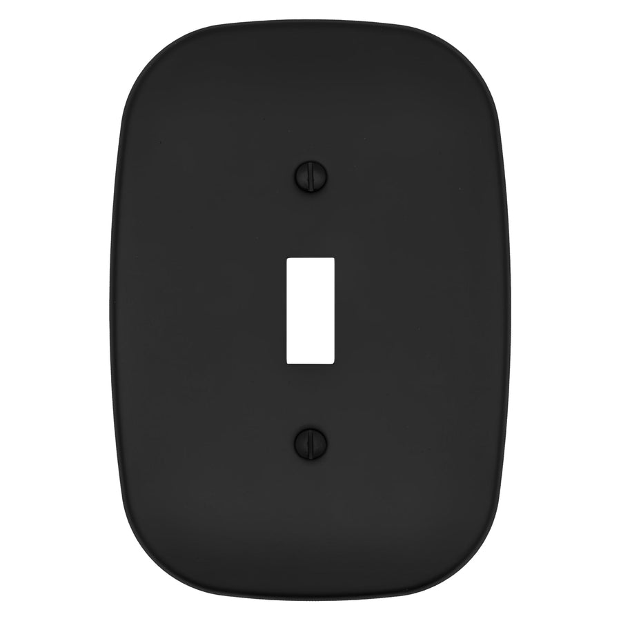 Fresno Matte Black - 1 Toggle Wallplate - Wallplate Warehouse 835TMB 70686021910 1 Toggle