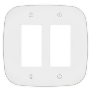 Fresno Matte White - 2 Rocker Wallplate - Wallplate Warehouse 835RRW 70686022474 2 Rocker