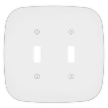Fresno Matte White - 2 Toggle Wallplate - Wallplate Warehouse 835TTW 70686022481 2 Toggle