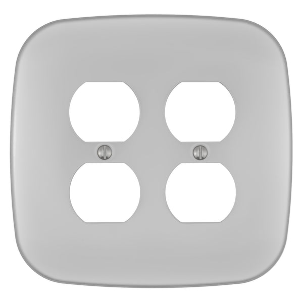Fresno Satin Nickel - 2 Duplex Wallplate - Wallplate Warehouse 835DDN 70686022290 2 Duplex