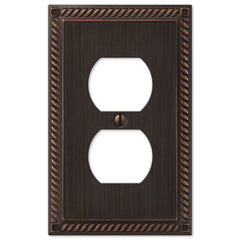 Georgian Aged Bronze Cast - 1 Duplex Wallplate