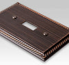 Georgian Aged Bronze Cast - 1 Phone Jack Wallplate - Wallplate Warehouse 54PHVB 070686581148 Phone Jacks