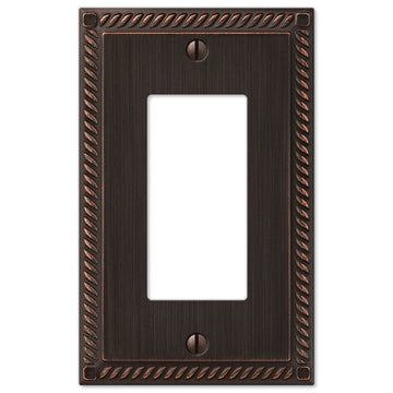 Georgian Aged Bronze Cast - 1 Rocker Wallplate - Wallplate Warehouse 54RVB 070686552933 1 Rocker