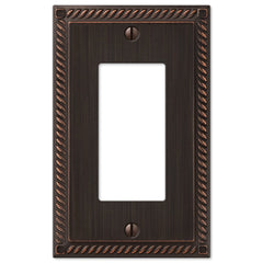 Georgian Aged Bronze Cast - 1 Rocker Wallplate