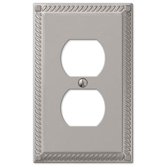 Georgian Satin Nickel Cast - 1 Duplex Wallplate