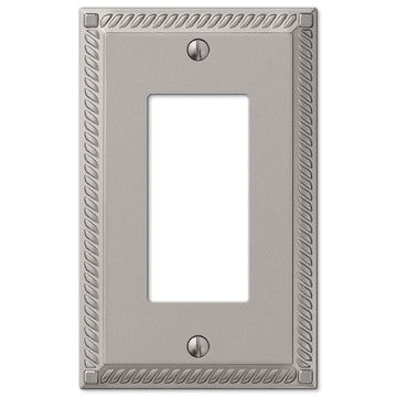 Georgian Satin Nickel Cast - 1 Rocker Wallplate - Wallplate Warehouse 54RN 070686453933 1 Rocker