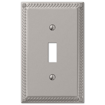 Georgian Satin Nickel Cast - 1 Toggle Wallplate - Wallplate Warehouse 54TN 070686452882 1 Toggle