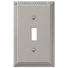 Georgian Satin Nickel Cast - 1 Toggle Wallplate