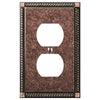 Georgian Tumbled Aged Bronze Cast - 1 Duplex Wallplate - Wallplate Warehouse 54DAZ 070686559390 1 Duplex