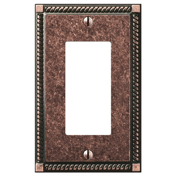 Georgian Tumbled Aged Bronze Cast - 1 Rocker Wallplate - Wallplate Warehouse 54RAZ 070686559406 1 Rocker