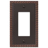 Greek Key Aged Bronze Cast - 1 Rocker Wallplate - Wallplate Warehouse 42RDB 070686569627 1 Rocker