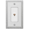 Greek Key Frosted Chrome Cast - 1 Phone Jack Wallplate - Wallplate Warehouse 42PHSCH 070686580905 Phone Jacks